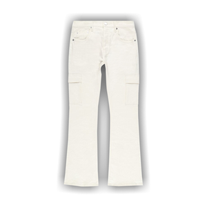 PURPLE BRAND Flare Cargo 'White Patent Film'