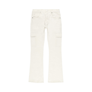 PURPLE BRAND Flare Cargo 'White Patent Film'