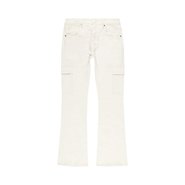 PURPLE BRAND Flare Cargo 'White Patent Film'