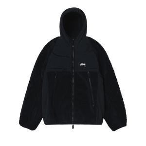 Stussy Sherpa Paneled Hooded Jacket 'Black'