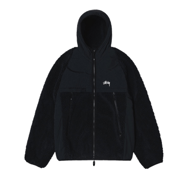 Stussy Sherpa Paneled Hooded Jacket 'Black'