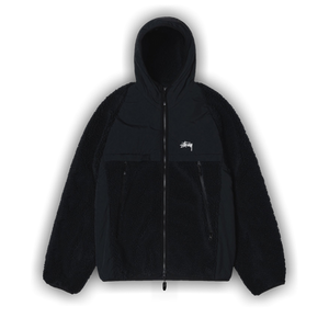 Stussy Sherpa Paneled Hooded Jacket 'Black'