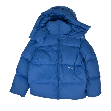 Off-White Peacock Bounce Hooded Coat 'Blue'