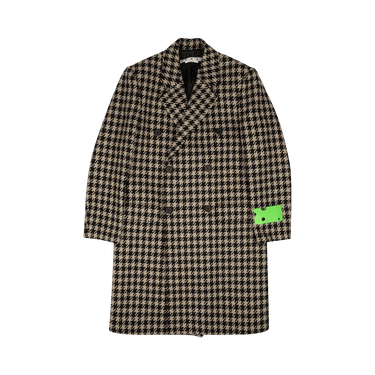 Off-White Wool Tag Vichy Skate Coat 'Grey'