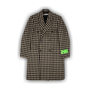 Off-White Wool Tag Vichy Skate Coat 'Grey'