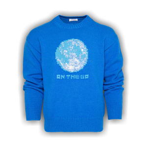 Off-White Onthego Moon Chunky Knit Crew 'Dark Blue/Purple'