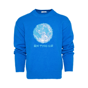 Off-White Onthego Moon Chunky Knit Crew 'Dark Blue/Purple'