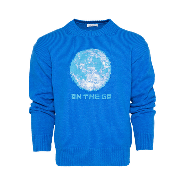 Off-White Onthego Moon Chunky Knit Crew 'Dark Blue/Purple'