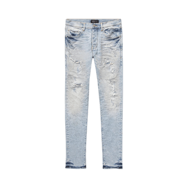 PURPLE BRAND Low Rise Skinny Jeans 'Worn Quilted Destroy Pocket'