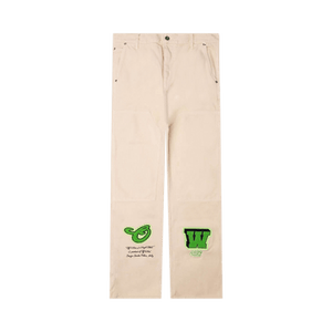 Off-White Straight Leg Varsity Hammer Flare Denim Jeans 'White/Green'