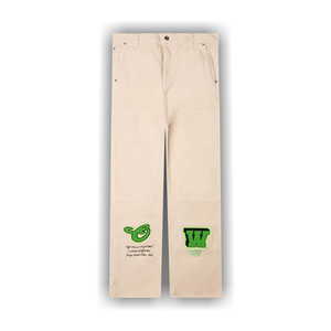 Off-White Straight Leg Varsity Hammer Flare Denim Jeans 'White/Green'