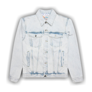 Off-White Graffiti Embroidered Denim Skate Jacket 'Extreme Blue'