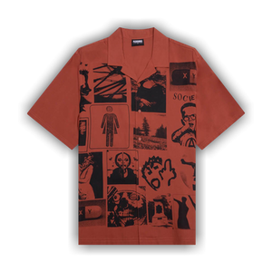 Pleasures Choices Camp Collar Button Down 'Orange'