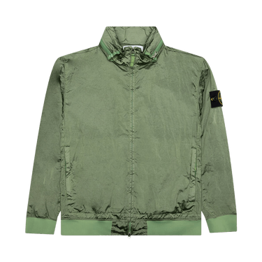 Stone Island Waffen Patch Foldable Hooded Zip Up Jacket 'Sage'