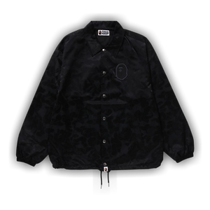 BAPE Tonal Solid Camo Coach Jacket 'Black'
