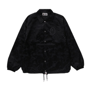 BAPE Tonal Solid Camo Coach Jacket 'Black'