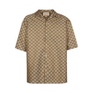 Gucci GG Linen Shirt 'Camel/Ebony'