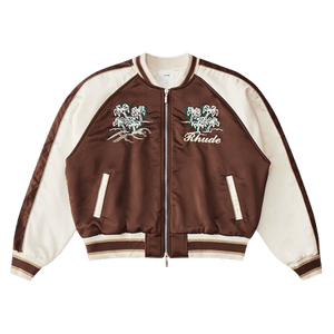 Rhude Crepe Satin Souvenier Jacket 'Brown/Cream'