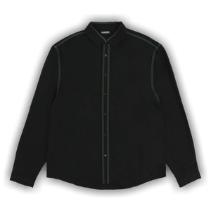 Pleasures Life Button Down Shirt 'Black'
