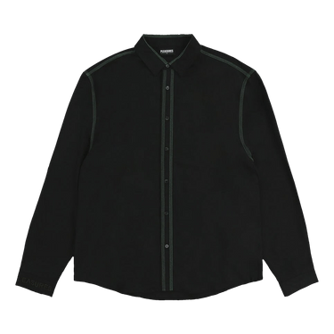 Pleasures Life Button Down Shirt 'Black'