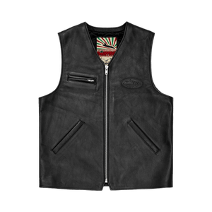Corteiz Skydive Leather Vest 'Black'
