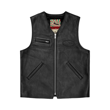 Corteiz Skydive Leather Vest 'Black'