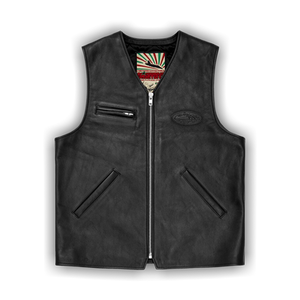 Corteiz Skydive Leather Vest 'Black'