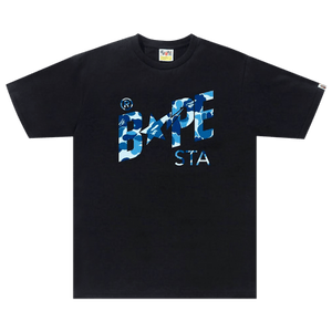 BAPE ABC Camo Sta Logo Tee 'Black/Blue'