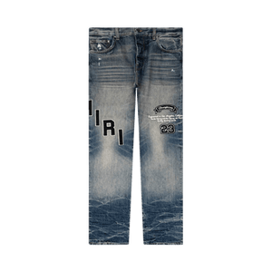 Amiri Hockey Logo Straight Jean 'Vintage Indigo'
