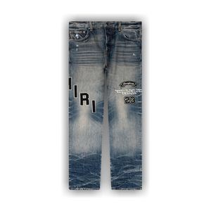 Amiri Hockey Logo Straight Jean 'Vintage Indigo'