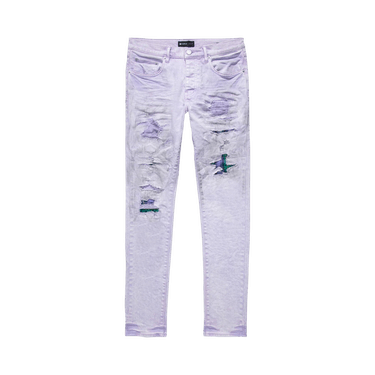 PURPLE BRAND Patch Repair Low Rise Jeans 'White'