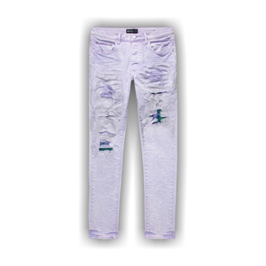 PURPLE BRAND Patch Repair Low Rise Jeans 'White'