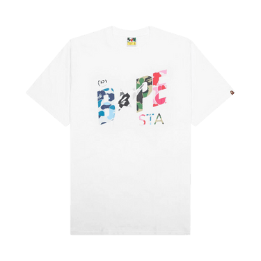 BAPE ABC Camo Crazy Bape Sta Logo Tee 'White'