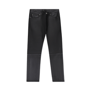 PURPLE BRAND Leather Relaxed Fit Pant 'Black'