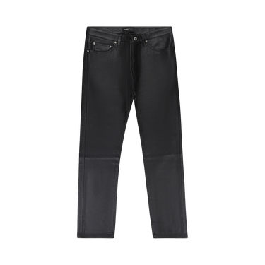 PURPLE BRAND Leather Relaxed Fit Pant 'Black'