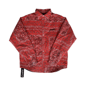 PURPLE BRAND Padded Quilt Lined Bandana Shirt 'Red'