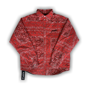 PURPLE BRAND Padded Quilt Lined Bandana Shirt 'Red'