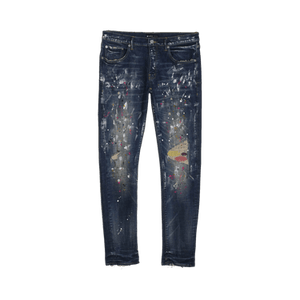 PURPLE BRAND Repair Stitch Low Rise Skinny Jean 'Blue'