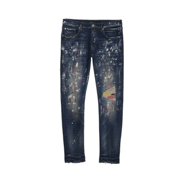 PURPLE BRAND Repair Stitch Low Rise Skinny Jean 'Blue'