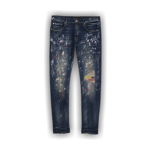 PURPLE BRAND Repair Stitch Low Rise Skinny Jean 'Blue'