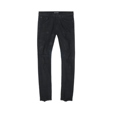 PURPLE BRAND Oil Spill Low Rise Skinny Jean 'Black'
