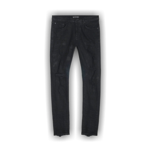 PURPLE BRAND Oil Spill Low Rise Skinny Jean 'Black'