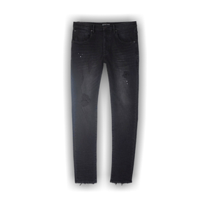 PURPLE BRAND Resin Repair Mid Rise Slim Jean 'Black'