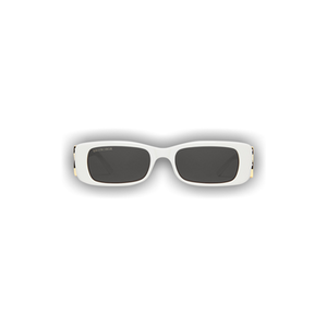 Balenciaga Dynasty Rectangle Sunglasses 'White'