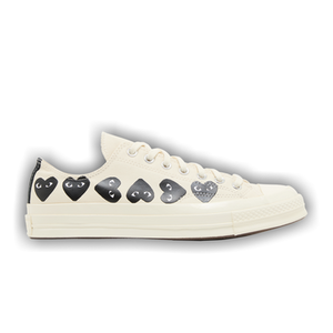 Comme des Garçons PLAY x Converse Chuck 70 Low 'Multi Heart - Milk Black'
