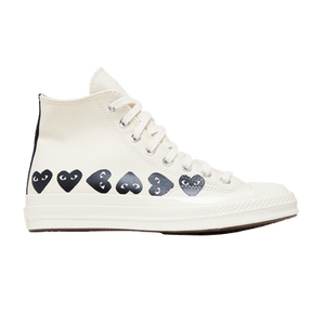 Comme des Garçons PLAY x Converse Chuck 70 High 'Multi Heart - Milk Black'