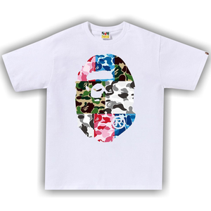 BAPE ABC Camo Crazy Big Ape Head Tee 'White'