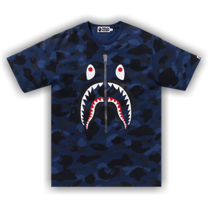 BAPE Color Camo Shark Tee 'Navy'
