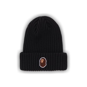 BAPE Kids Ape Head One Point Knit Cap 'Black'
