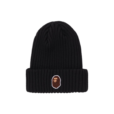 BAPE Kids Ape Head One Point Knit Cap 'Black'